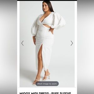 White cutout dress perfect for brides! New with tags!